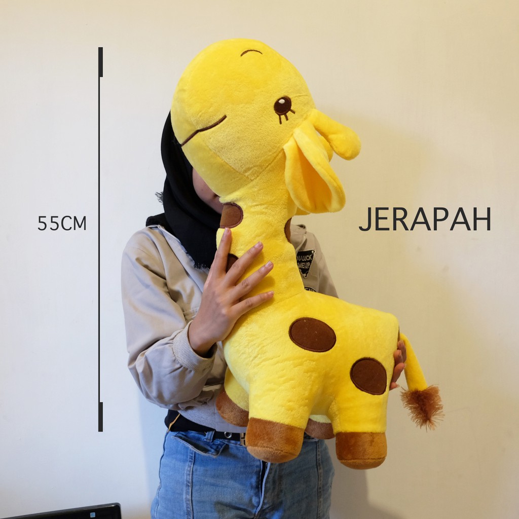 bantal guling boneka jerapah girrafe bahan lembut animal hewan safari