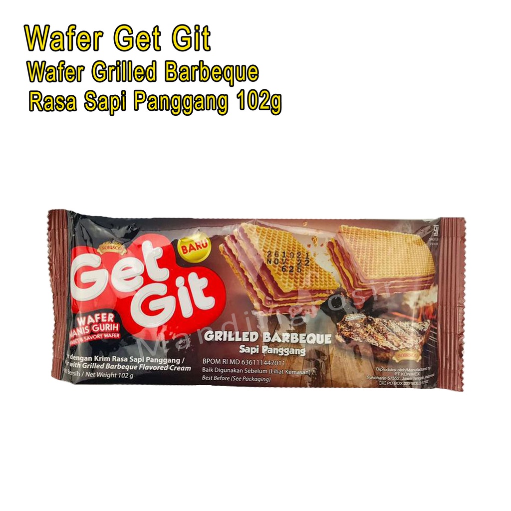 Wafer Grilled Barbeque *Wafer Get Git * Rasa Sapi Panggang * 102g