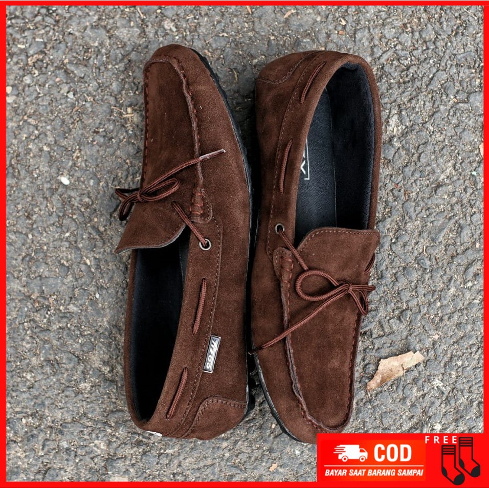 MOLK Sepatu Pria Slip On Casual Suede Slop Pria Sepatu Santai Pria