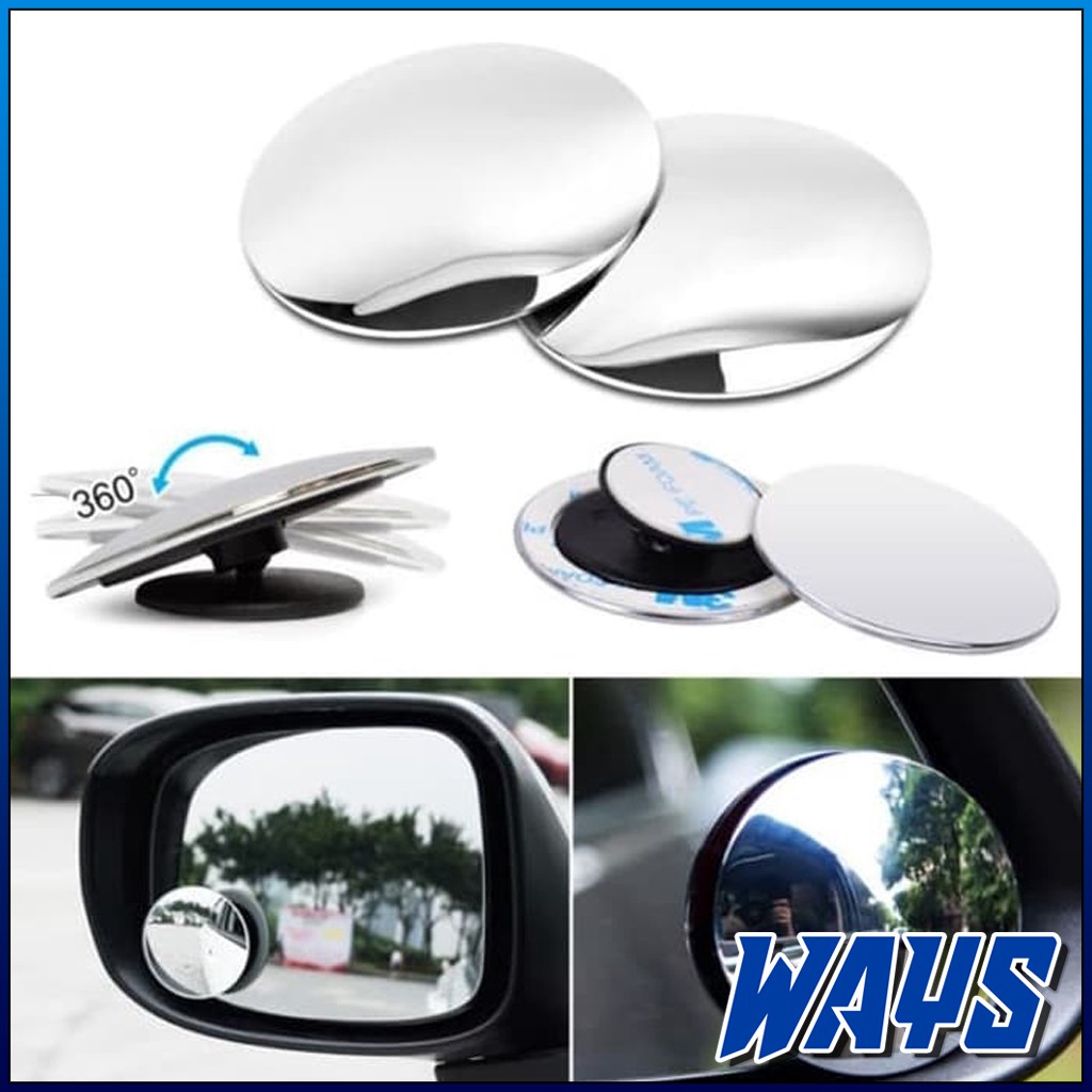 [Z086] 2pcs Blindspot Kaca Spion Cembung 360 Variasi Mobil Motor Sepasang - Blind Spot