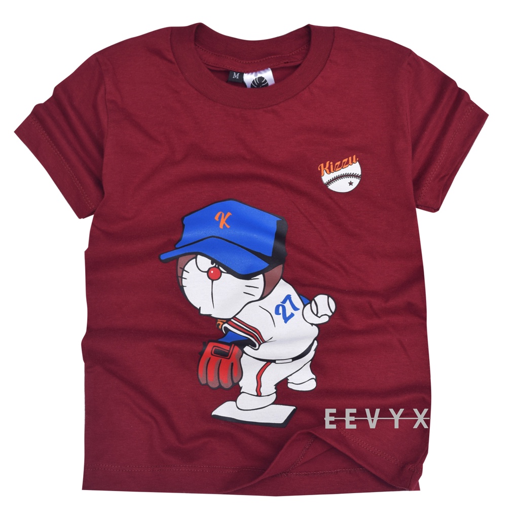 Kizzu Baju Kaos Distro Anak Laki Laki Umur 1-12 Tahun Bahan Cotton - Doraemon - Eevyx Store