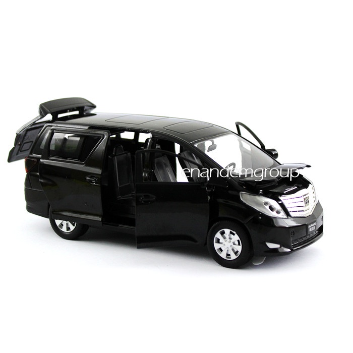 READY Diecast Miniatur Mobil Metal Mainan Mobil Toyota Alphard - Hitam BERKUALITAS