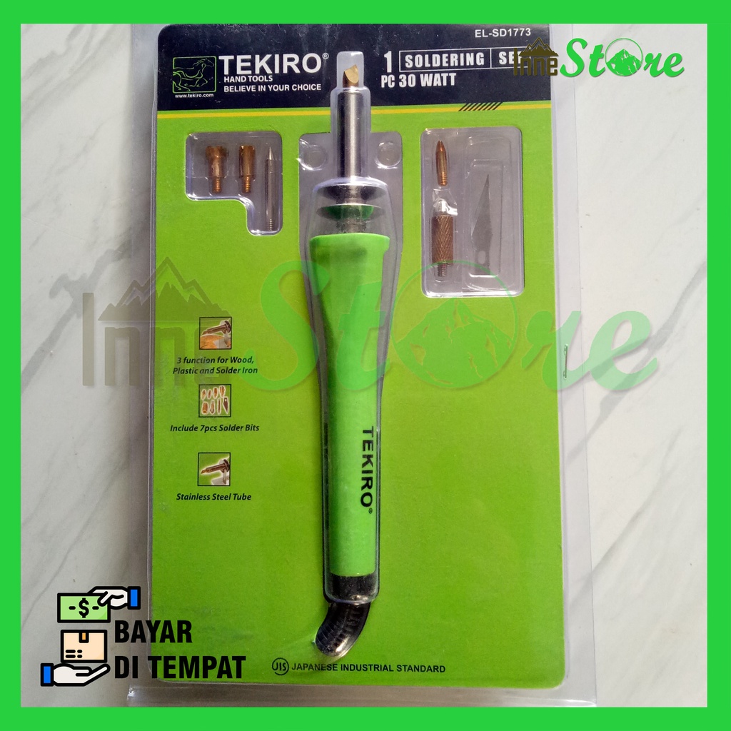 Solder Multifungsi TEKIRO - Solder Listrik 30 Watt Mata 7 pc TEKIRO