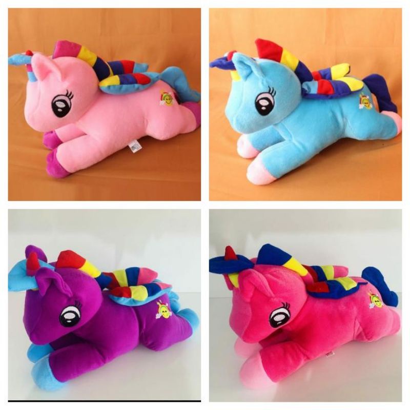 Boneka Unicorn Soft Sayap Rainbow My Pony Plush Toys lembut halus bagus SNI