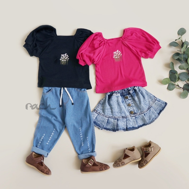 RACHIDKIDS / BAJU ANAK CEWEK LUCU / BELLA RIB TOP