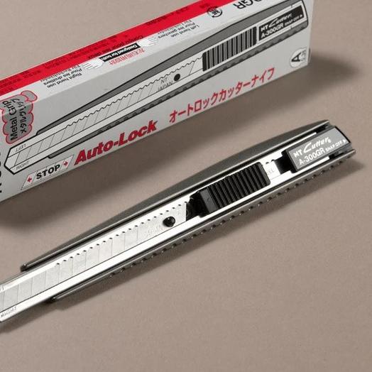 

EQ5$9S Populer .NT Cutter A-300 GR (Body Logam/Besi) Original Jepang Japan Auto Lock Metal Grip Prem