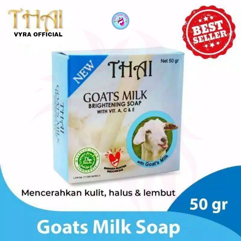 ❣VYRA❣THAI Goats Milk Soap 50gr / Sabun Susu Kambing / Sabun Mandi