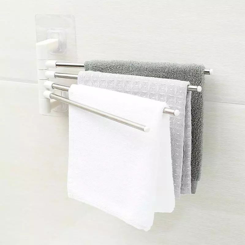 Rak handuk 4 susun tempel stainless/Bathroom towel holder rotating