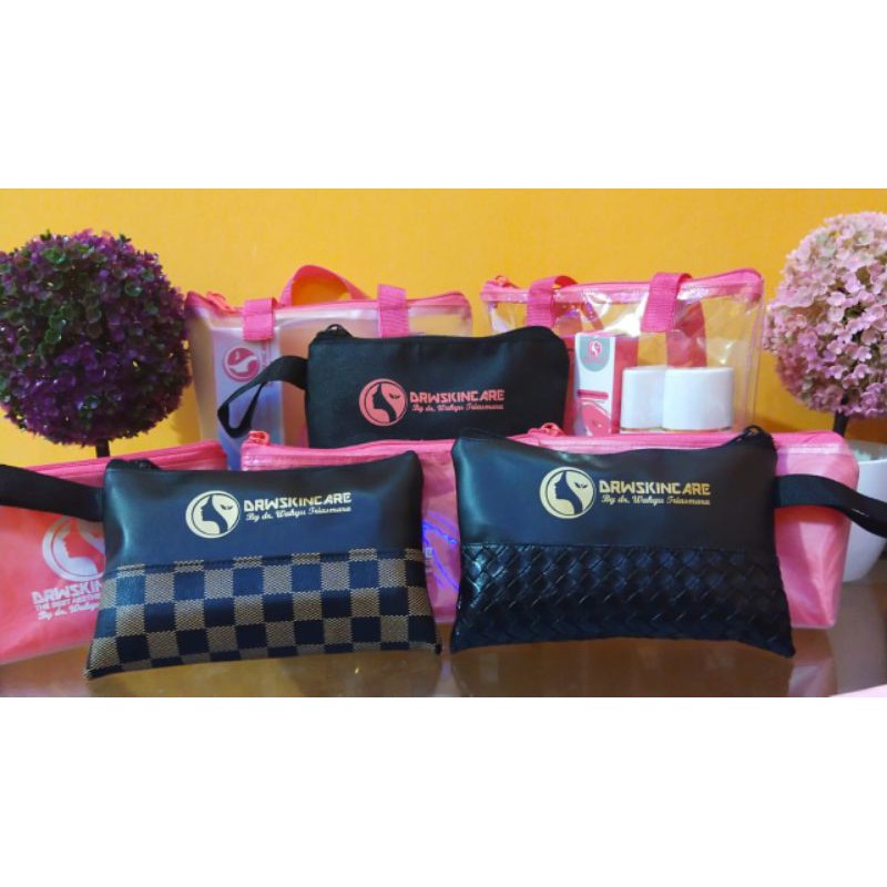 Pounch drw skincare / dompet drw skincare / pounch custom / pounch murah /pounch kosmetik