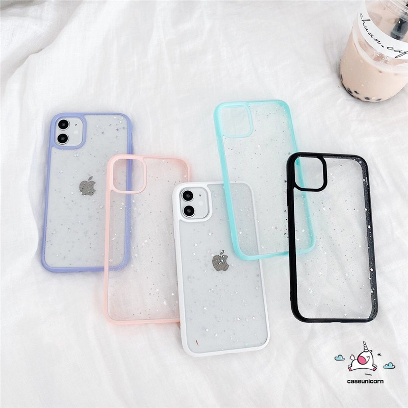 Case Bahan Tpu Aksen Glitter Untuk Iphone 12 Pro Max 11 8plus 7plus 8 7 11pro Max X Xs Max Xr Se 2020