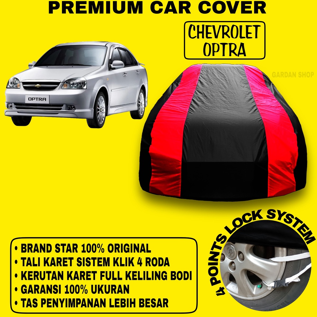Body Cover CHEVROLET OPTRA Sarung Strip MERAH Penutup Pelindung Bodi Mobil Chevrolet Optra PREMIUM