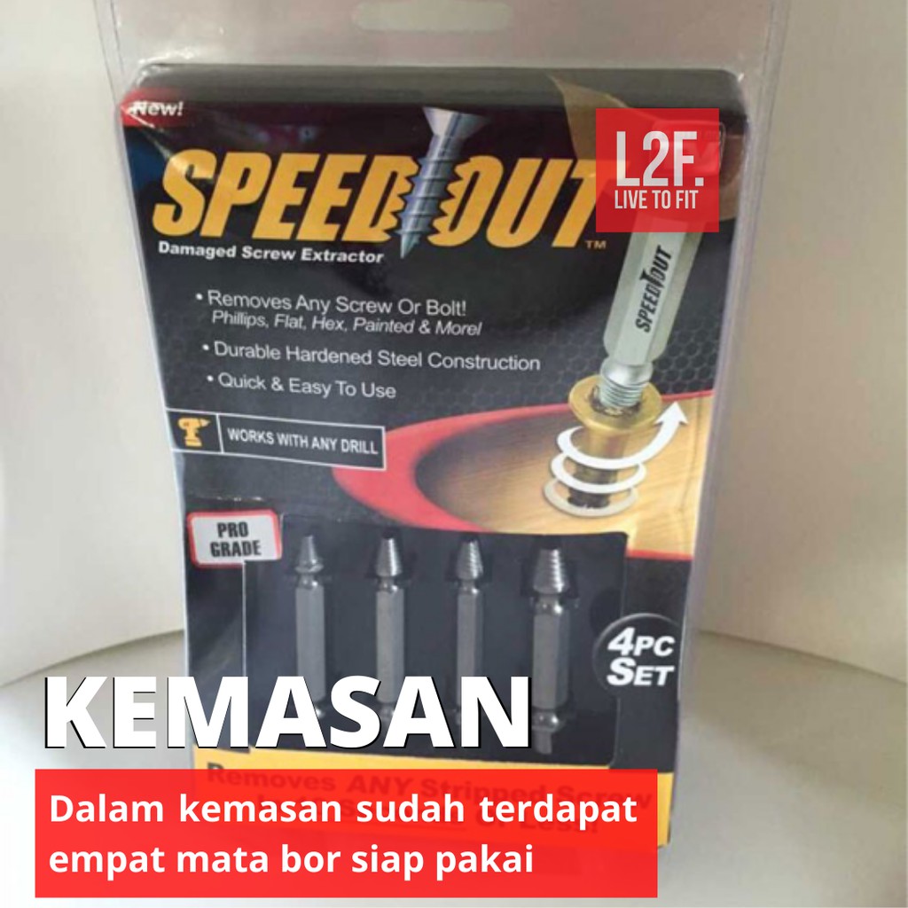 Mata Bor Alat Pembuka Baut Rusak Patah Dol Speed Out