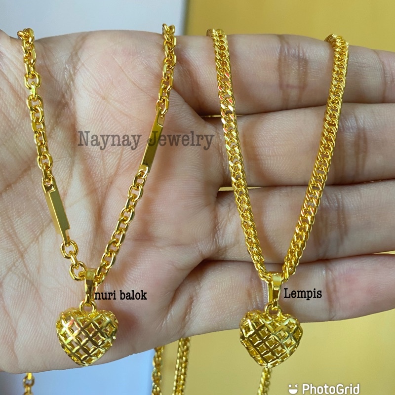 Kalung koin warna mirip emas 24k / lapis emas