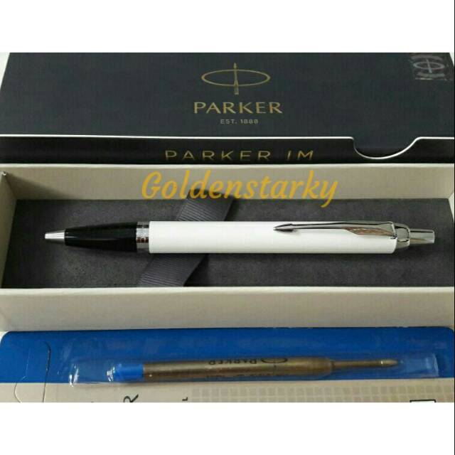 

Paket 1 Klik: 1pcs Parker IM White CT Ballpoint + 1pcs Refill Ballpoint
