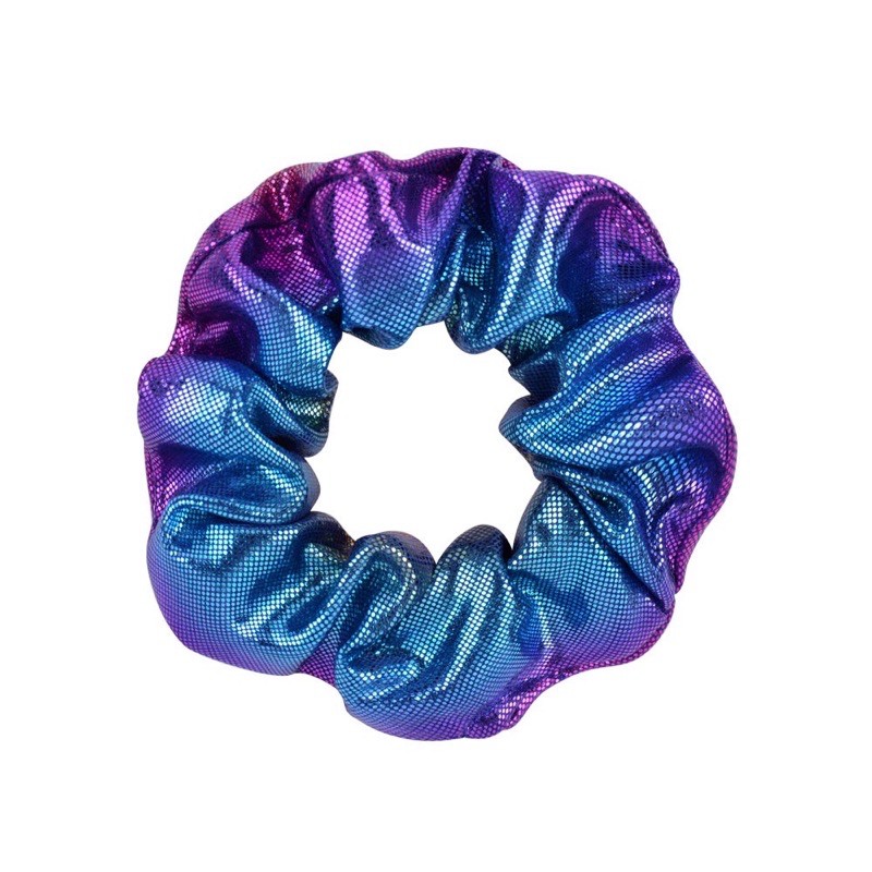 Scrunchie Mermaid Rainbow Metalik | Kunciran Mermaid | Ikat Rambut Korea Metalik