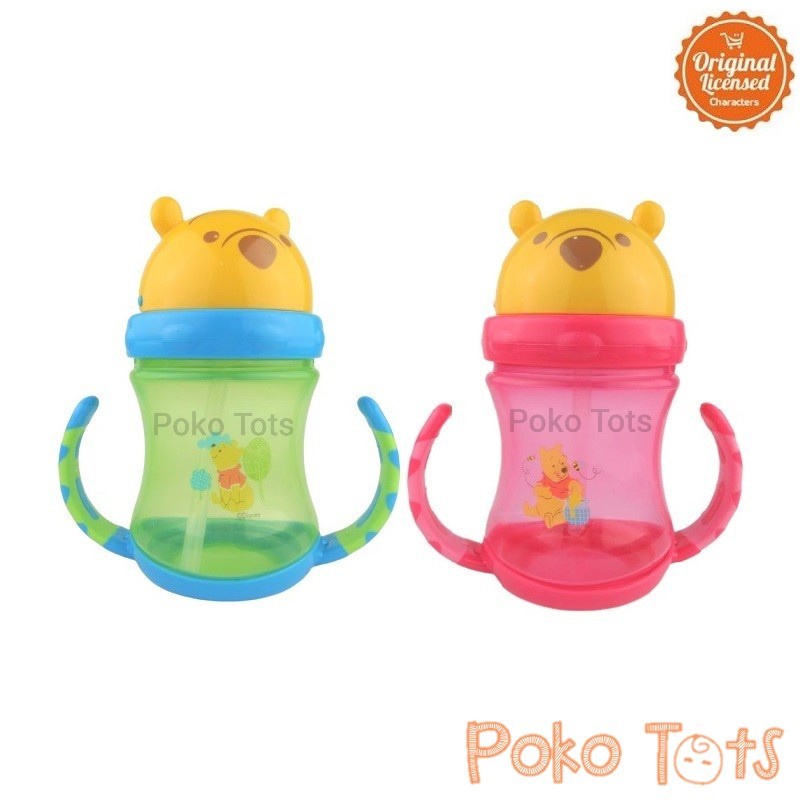 Disney Baby Sport Sipper with Handle 250ml Botol Minum Dengan Sedotan Winnie the Pooh Straw Bottle