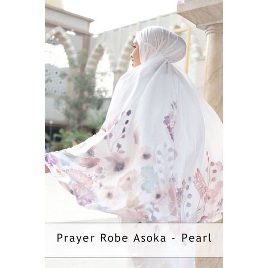 Mukena Buttonscarves Prayer Robe Asoka colour Pearl by Buttonscarves