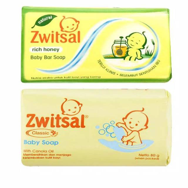 Zwitsal Baby Bar Soap/Sabun Batang 80gr ECER 1pc