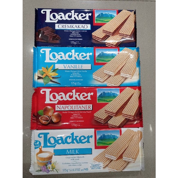 

wafer loacker 175 creamkakao, napolitaner, milk, vanila