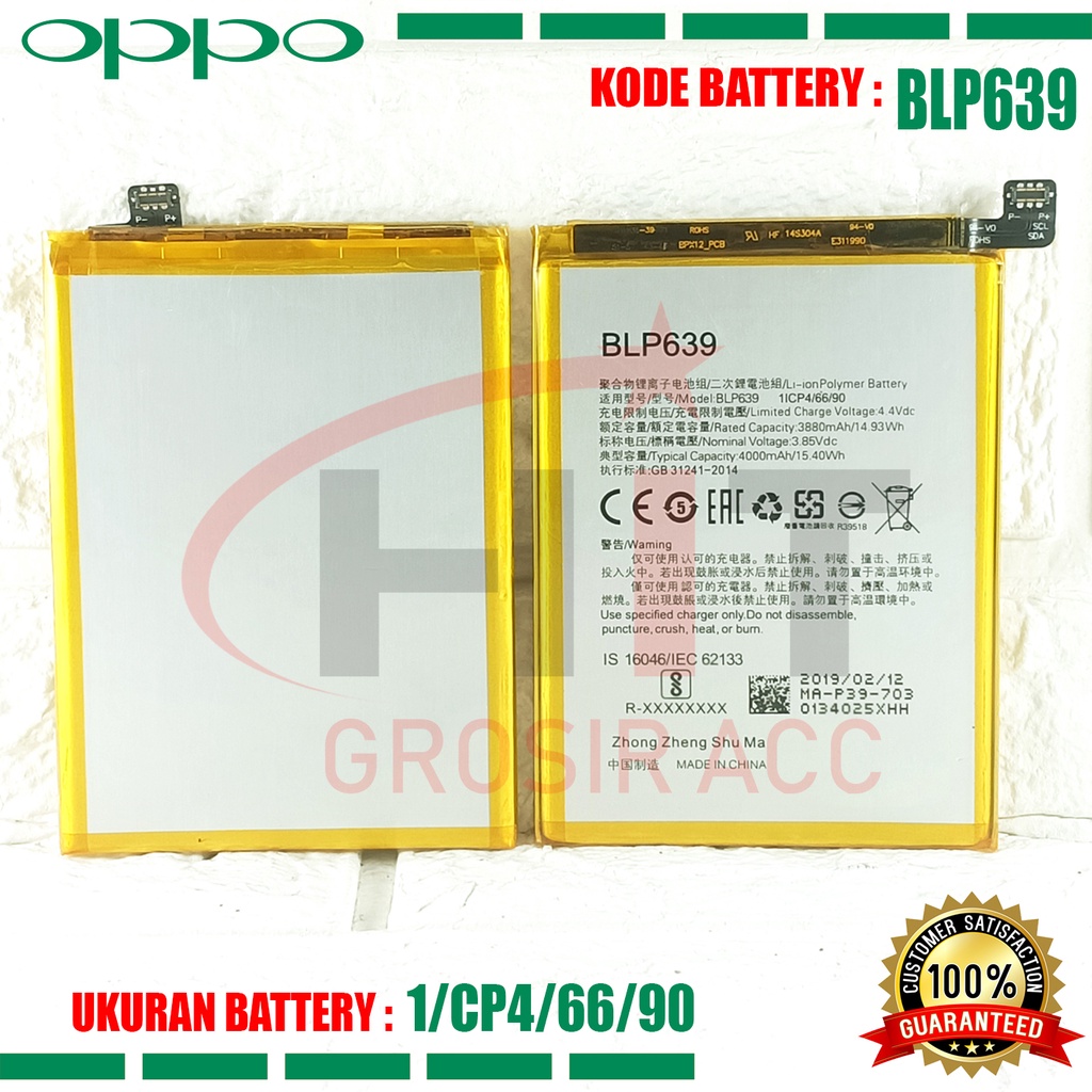 Baterai Battery Ori Oppo BLP639 Oppo R11+ / R11 Plus