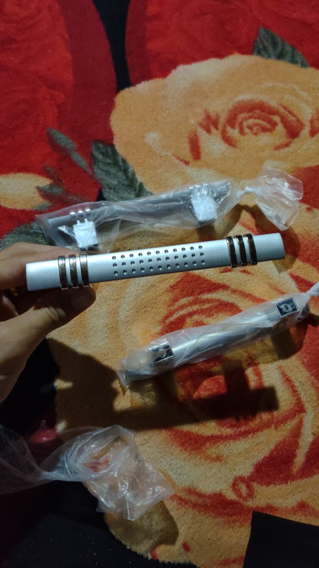 Handle Lemari Pegangan Plastik Bintik Chrome 96 160 Bukan Aluminium Huben 211