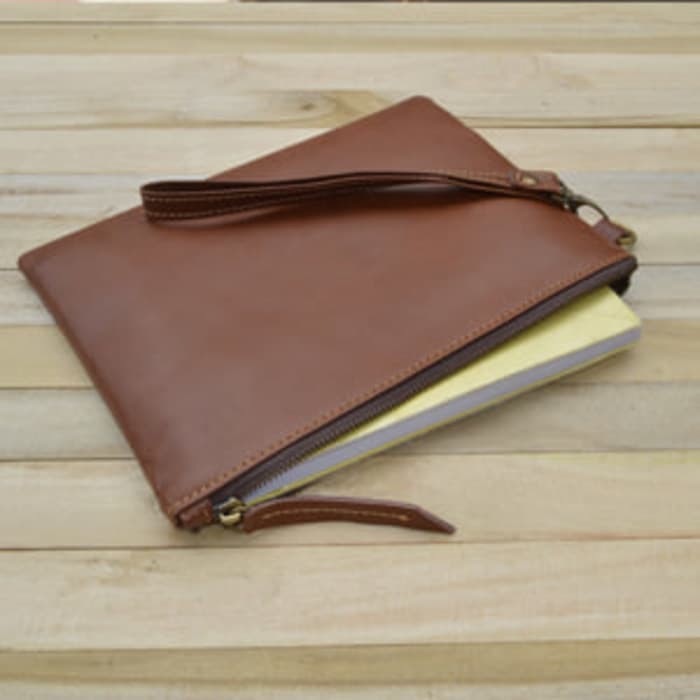 Tas Tangan Clutch Handmade Pria / Wanita / Unisex Kulit Sapi X8