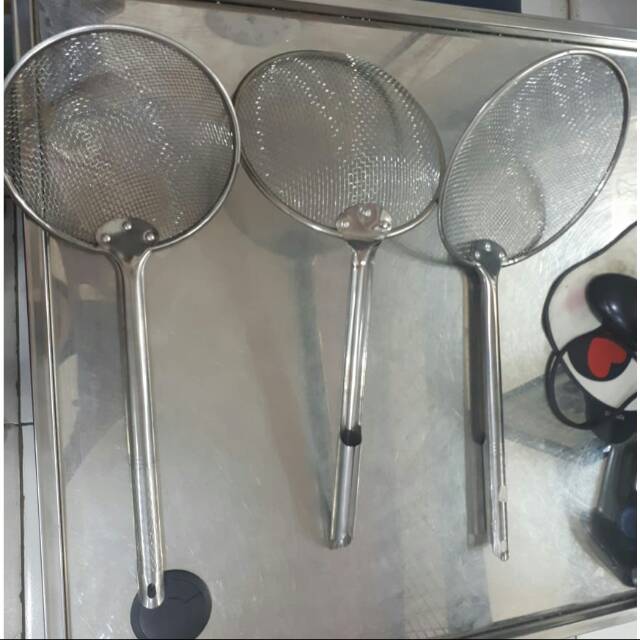 Serok jaring gagang full stainless steel import premium sale / saringan gorengan / saringan minyak