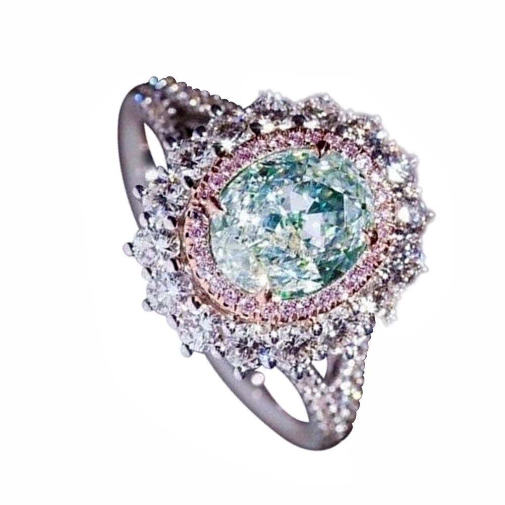 Hu Hu Hu Hu Hu Alat Bantu Pasang Kacamata♡ Cincin Wanita Desain Hollow Hias Topazberlian Imitasi Besar Berkilau Untuk Pestapernikahan