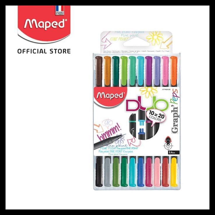 

TERBARU GRAPH PEPS FINELINER DUO - POUCH X10 PAKET ALAT TULIS MURAH