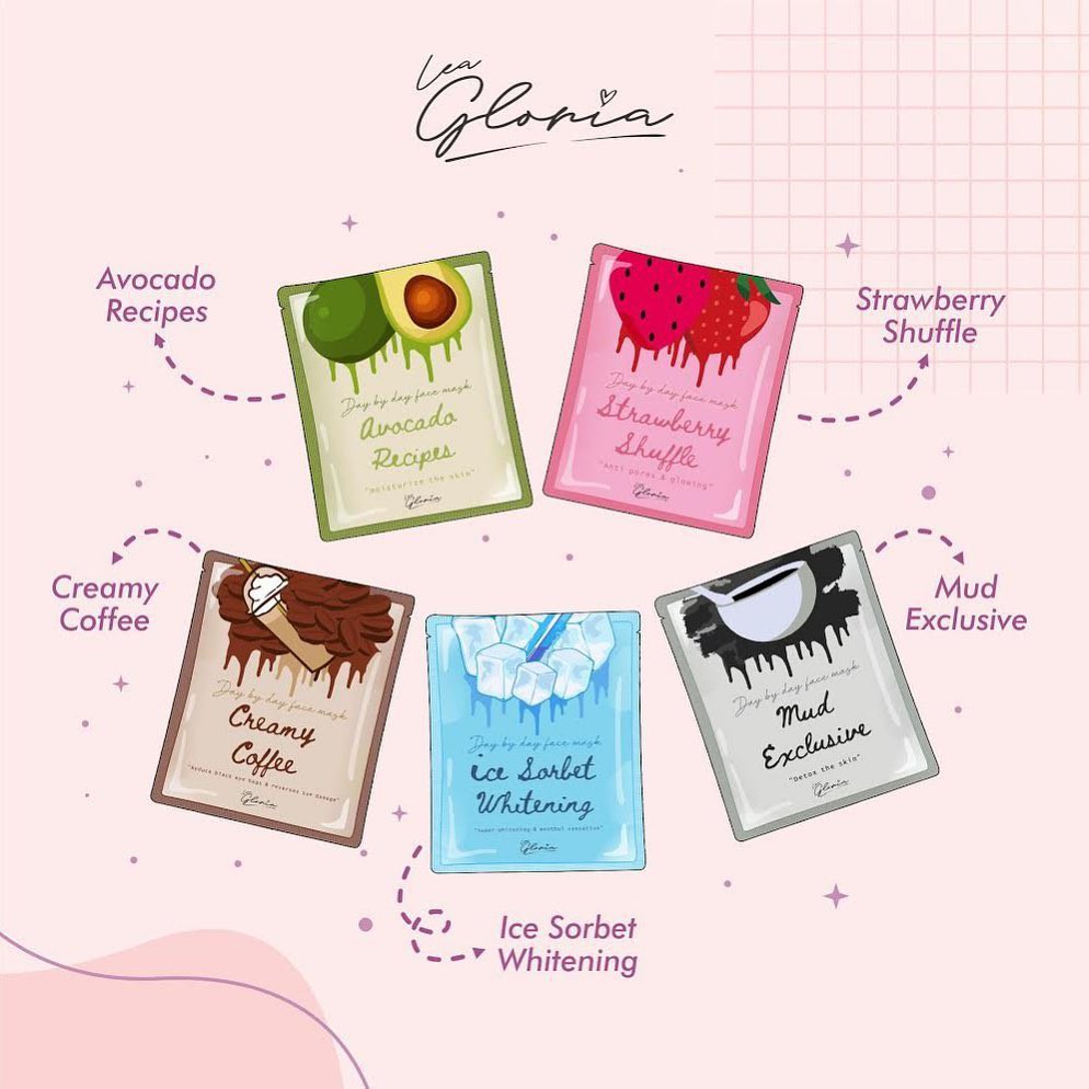 [TERMURAH SESHOPEE!] KEMASAN BARU MASKER WAJAH ORGANIK BY LEA GLORIA 20GR BUBUK ORGANIC FACE MASK