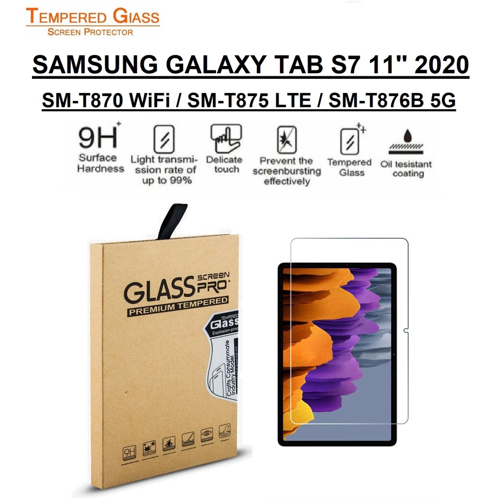 Tempered Glass Samsung Galaxy Tab S7 11 T875 T870 2020 TRIPLEDI Anti Gores 9H Screen Protector