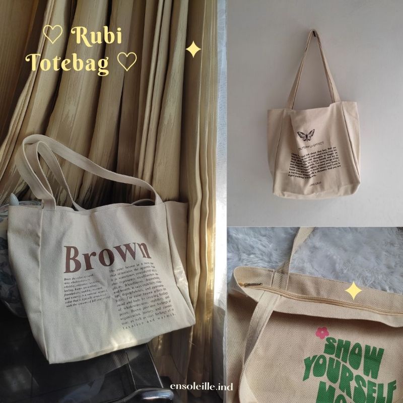 Rubi Canvas Totebag FREE SCRUNCHIE