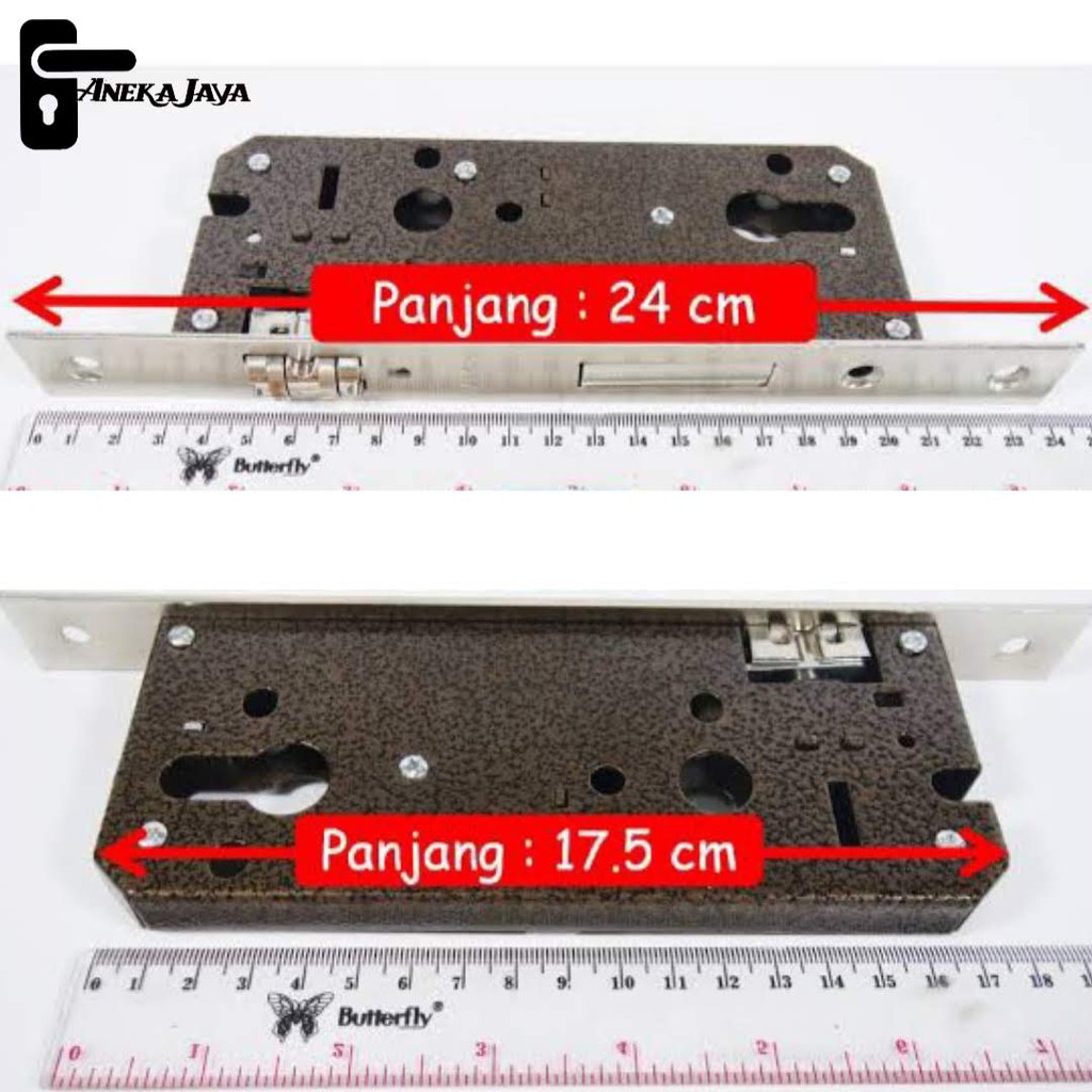 [ Satu set ] Gagang Pintu / Tarikan Pintu Rumah Stainless / body kunci / Handle Pintu rumah 40 cm