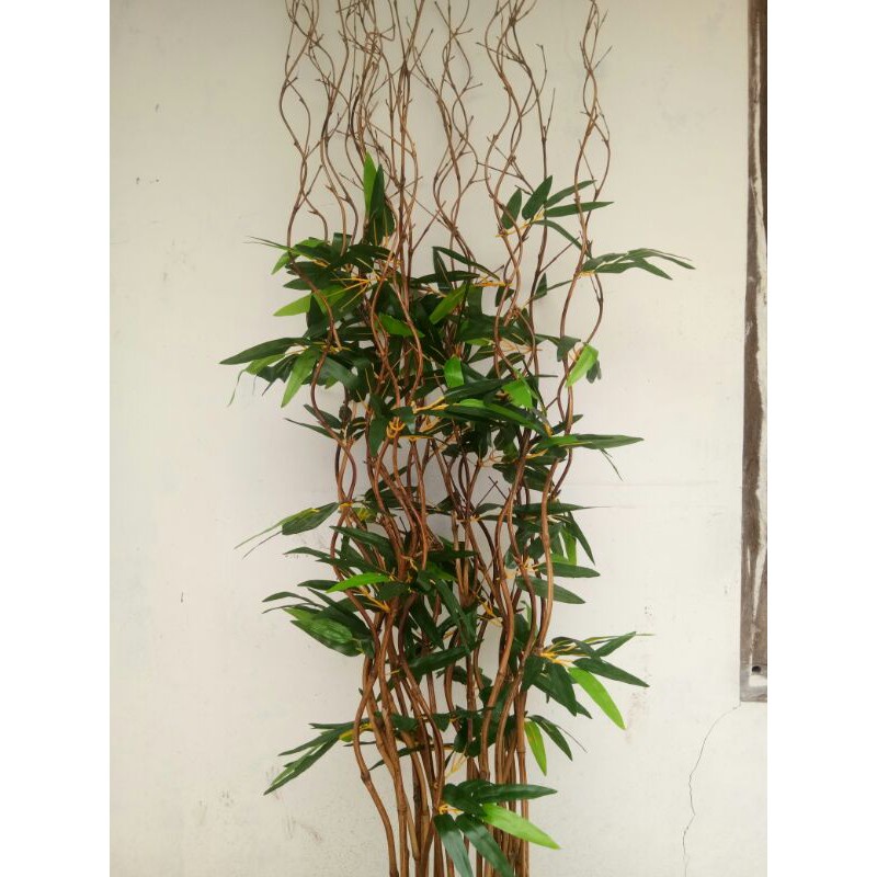 Jual Dekorasi Bambu Ulir / Stick Bunga Anyelir / Stick Daun Bambu Aneka Warna Termurah Unik