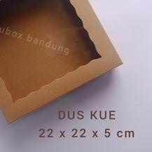 

❂ DUS BROWNIES 22x22x5 cm 1pak=10pcs DUS KUE DUS MAKANAN DUS BOLU DONAT DUS KEMASAN dus bolu ★