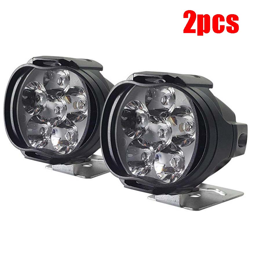 2pcs Lampu Sorot 6 Led Super Terang Untuk Motor / Mobil