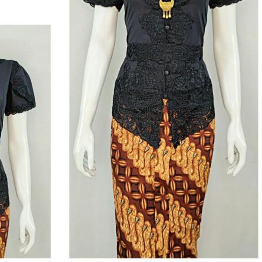 ✿ Indah KEBAYA ENCIM PUTIH MODERN LENGAN PENDEK BORDIR SENADA Katun Paris KEBAYA WISUDA KEBAYA KATUN