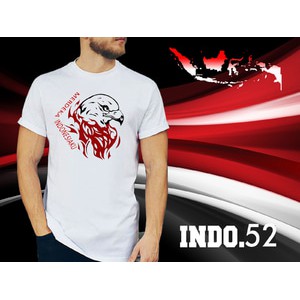 kaos gildan dirgahayu indonesia merah putih garuda putih