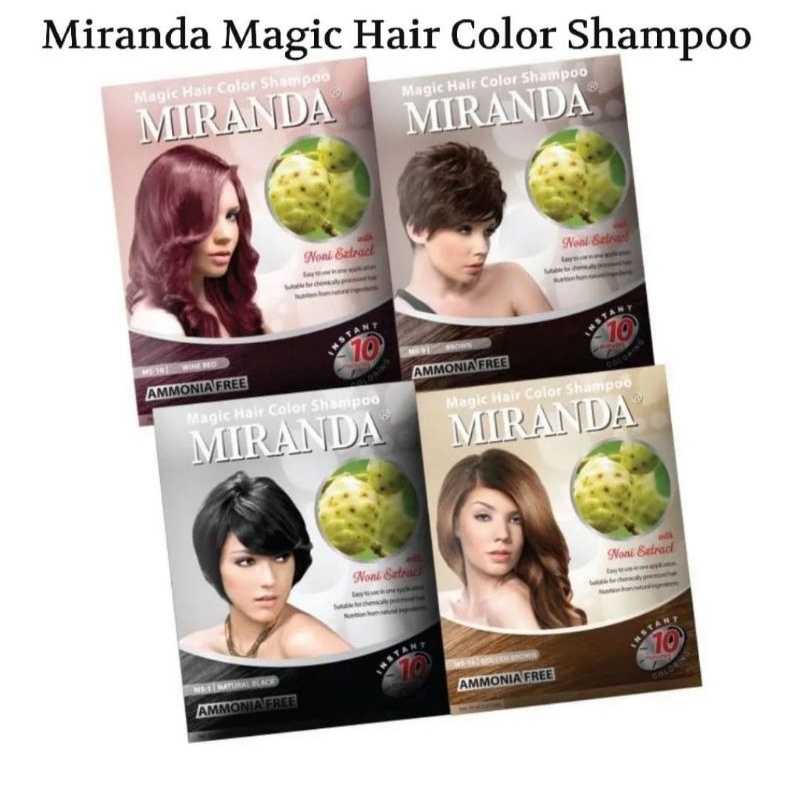 MIRANDA Magic Hair Color Shampoo 30 mL | Natural Black &amp; Brown