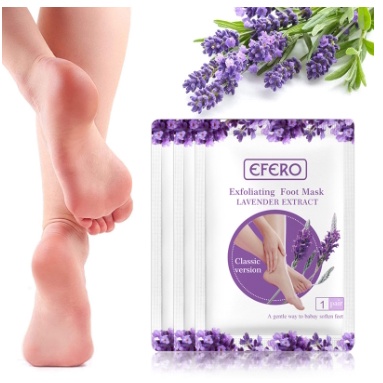 1 pasang Efero foot mask masker kaki foot peeling foot exfloating efero  lavender