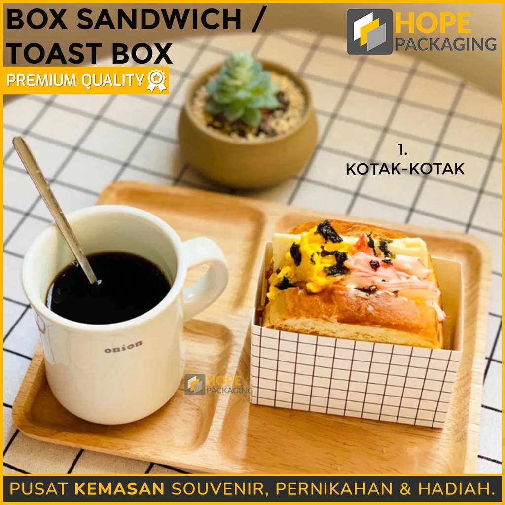 [ 3 PCS ] Box Sandwich / Toast Box / box kue / Kotak kue / cookies box / box roti