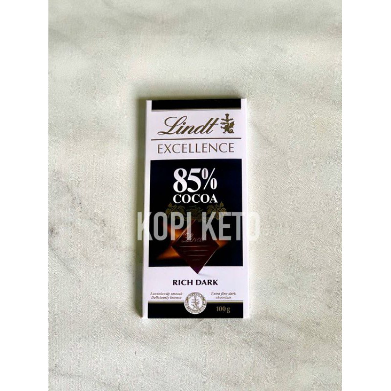 

Lindt Dark Chocolate 85% | Coklat keto, healthy, diabet, less sugar, diet