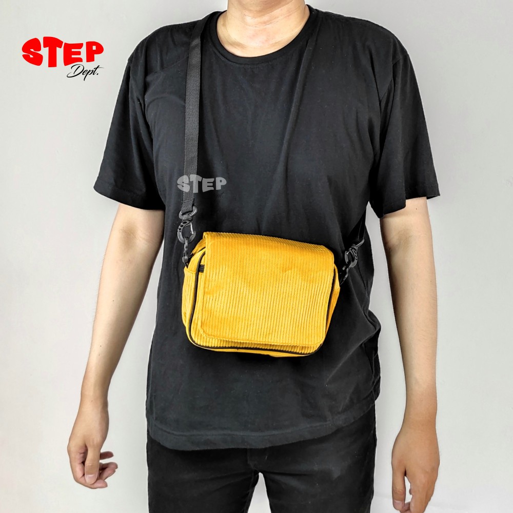 Tas Selempang Bergen Mustard Yellow - Slingbag Corduroy - Tas Step Dept.