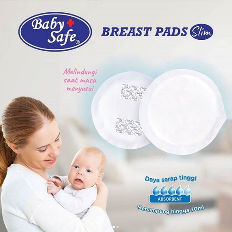 Baby Safe Breast Pad Slim Daya Serap 70 ml Penyerap Asi BPS16 BPS60