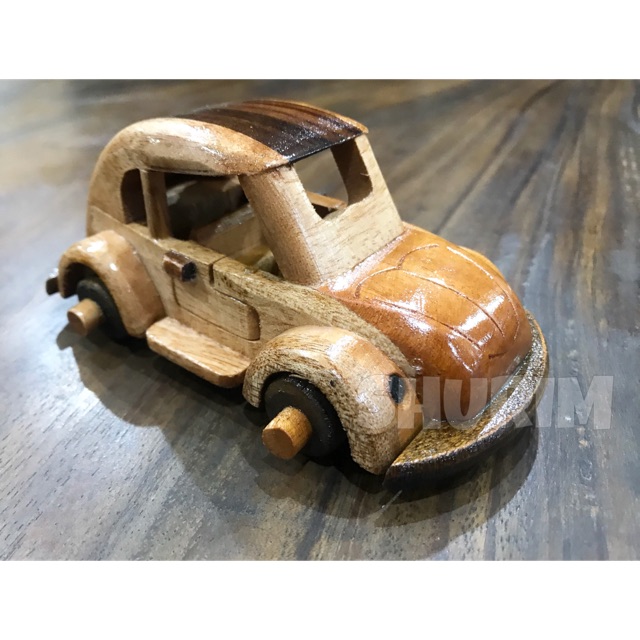Miniatur Beetle/mini Volkswagen/wood miniature/dekorasi kayu/pajangan/vw kodok/mobil mini