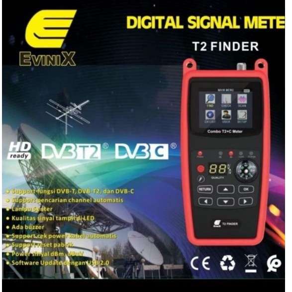 Evinix - Digital signal meter DVB T2 finder / DVB C
