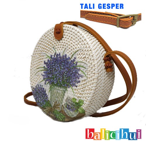 

BALICIHUI TAS ROTAN BALI LUKIS LAVENDER