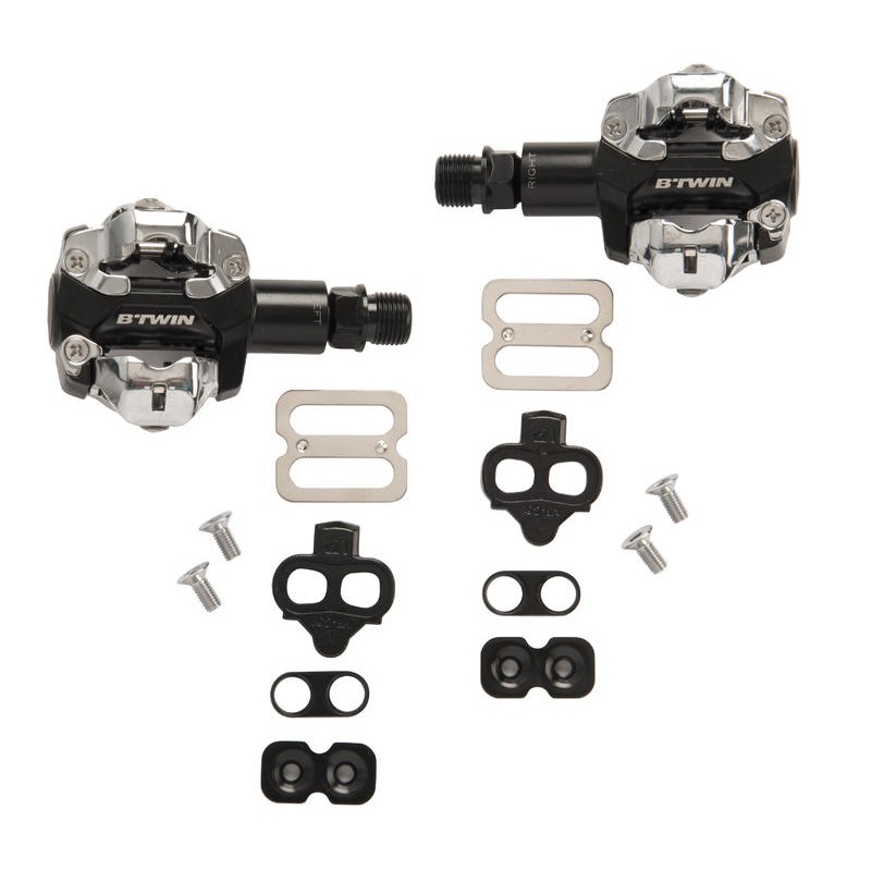 ROCKRIDER 520 Pedal Sepeda Gunung SPD Tanpa Clip Axle Baja dan Bodi Aluminium