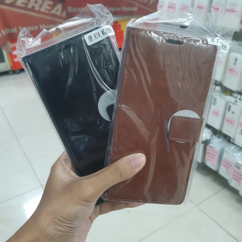 Case Buka tutup Case dompet kulit Oppo A74 4G/A95