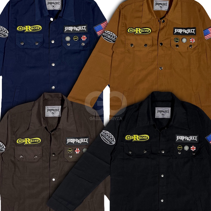 KAMEJA SEMI PARKA - KEMEJA BORDIR LENGAN PANJANG COWOK MURAH - KEMEJA BAND ORGINAL DISTRO BANDUNG - 